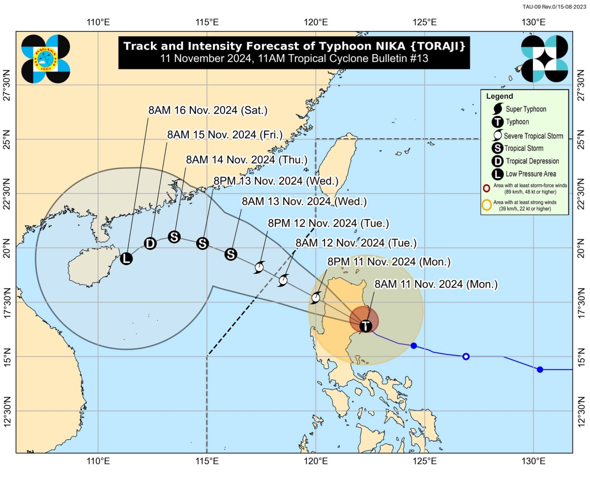 Nika, napanatili ang lakas habang tinatawid ang Northern Luzon