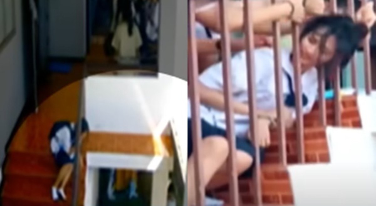 Estudyante sa Thailand, naipit ulo sa railings kasusulyap kay 'Crush'