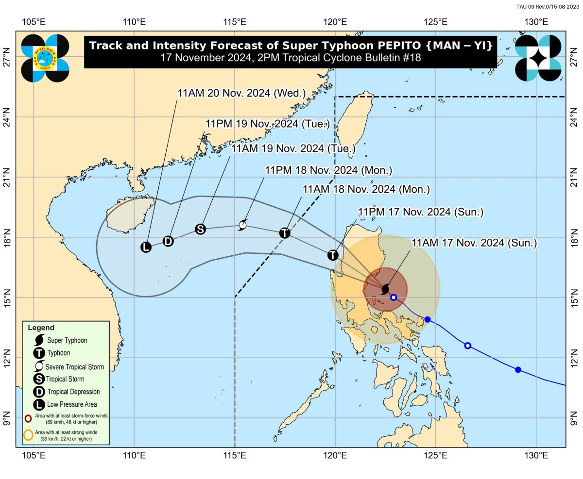 Dahil sa bagyong Pepito: &lsquo;Dangerous at life-threatening situation,&rsquo; posible sa Aurora
