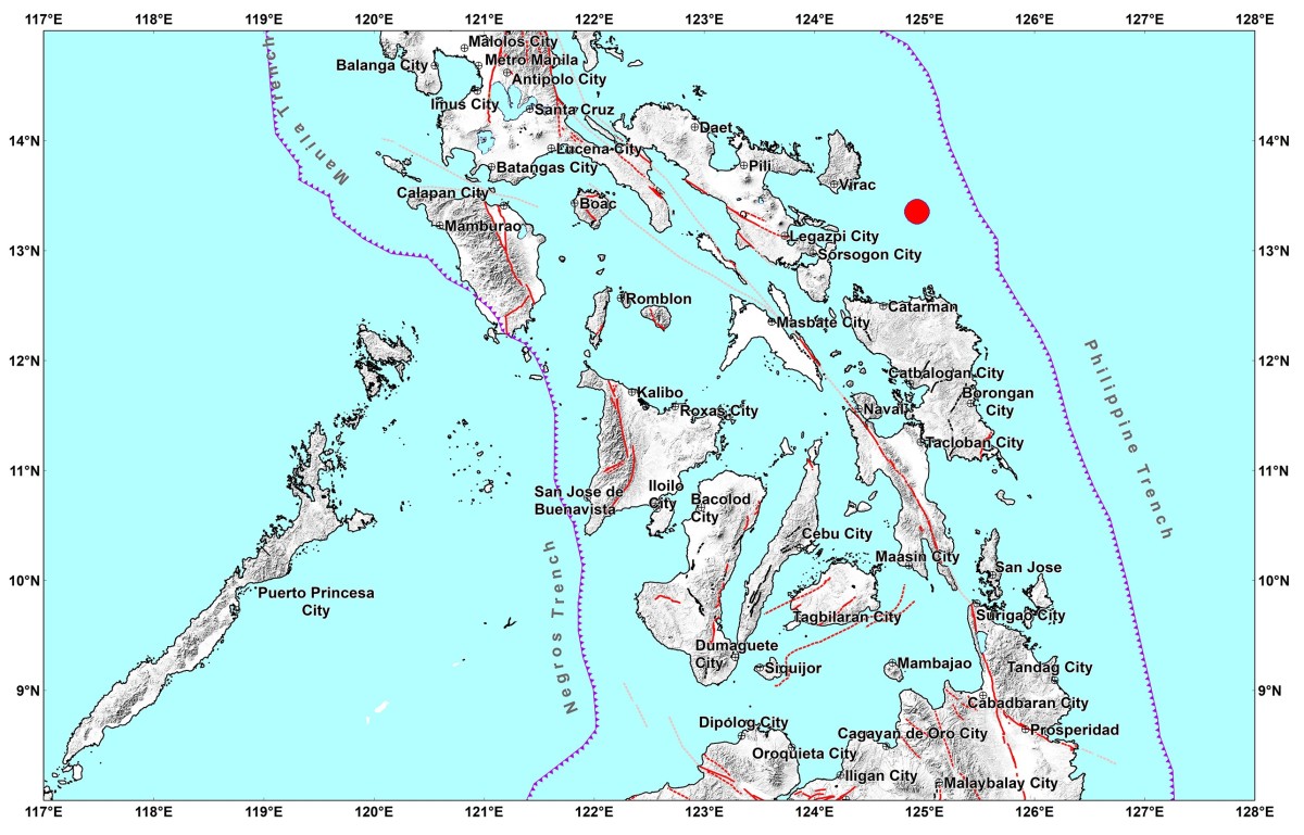4.3-magnitude na lindol, tumama sa Catanduanes