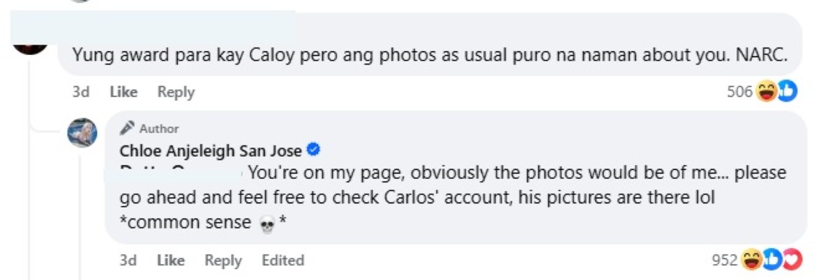Photo courtesy: Screenshot from Chloe Anjeleigh San Jose (FB)