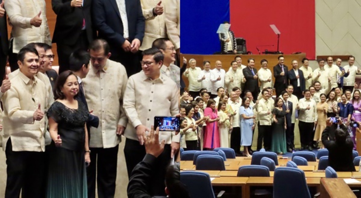 Pag-thumbs up ni GMA sa photo op kasama si Romualdez, solons usap-usapan