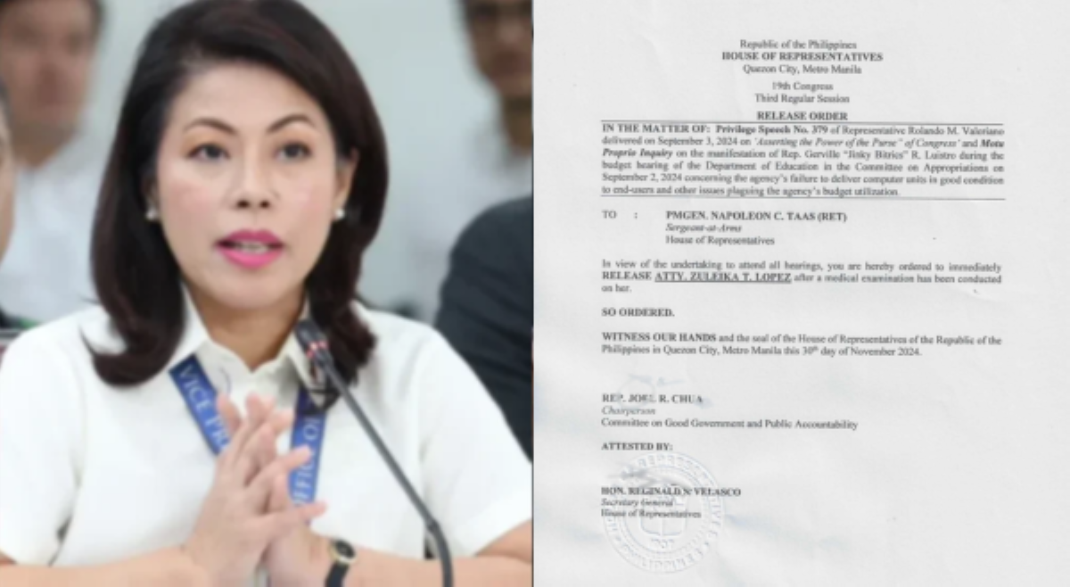 What's next? Atty. Zuleika Lopez, may release order na mula Committee on Good Government
