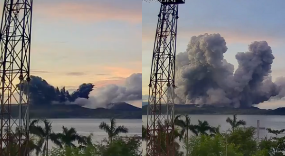 Minor phreatomagmatic eruption, naganap sa Bulkang Taal