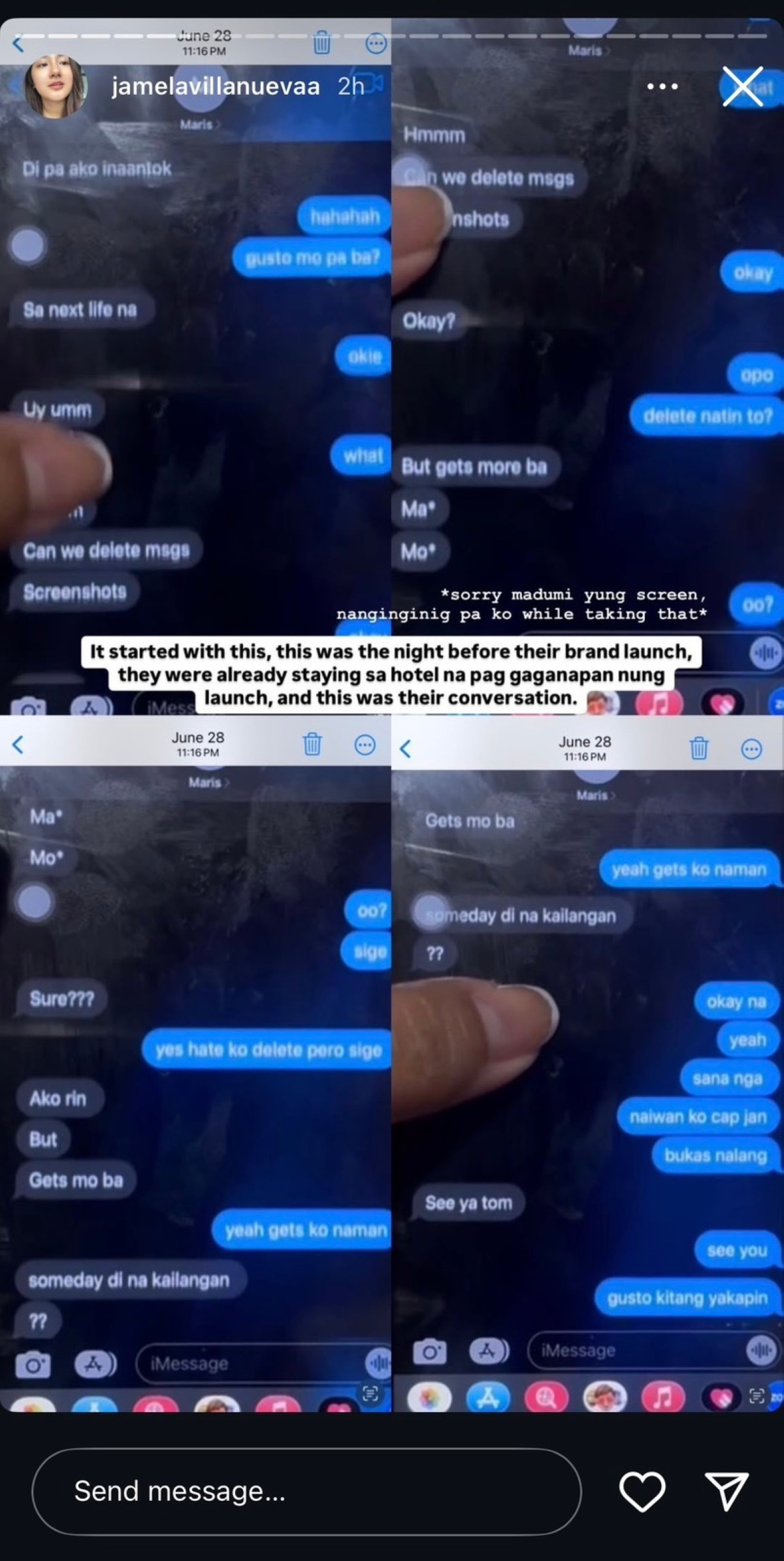 Photo courtesy: Screenshots from Jam Villanueva (IG)