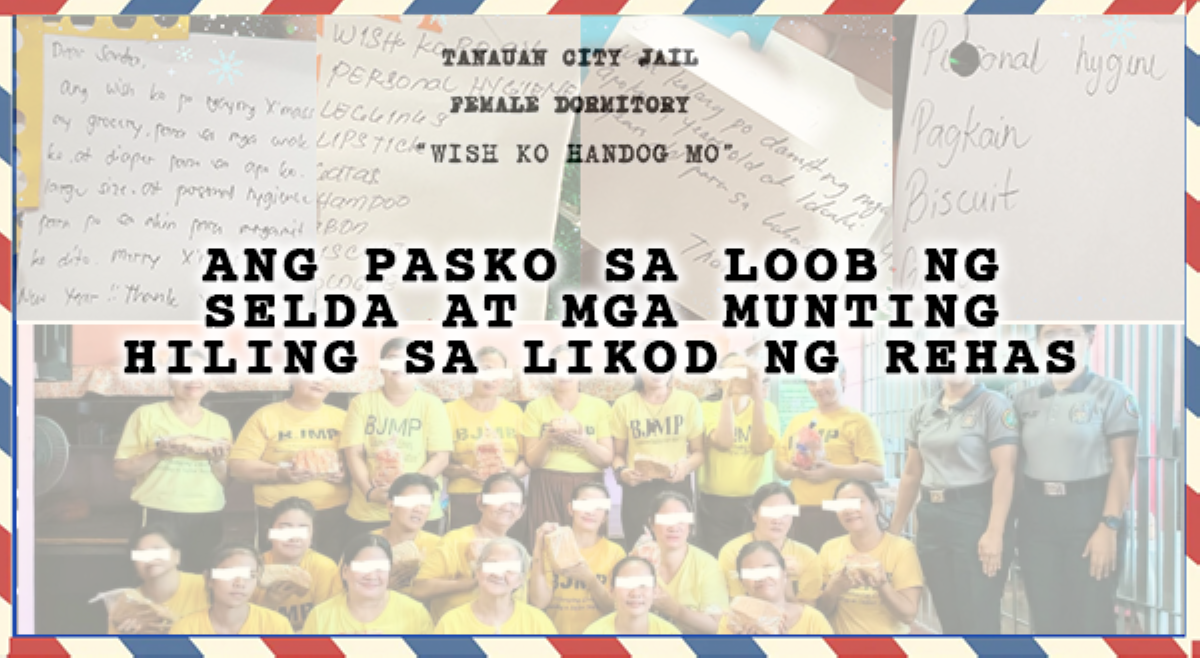 Ang Pasko sa loob ng selda at mga munting hiling sa likod ng rehas