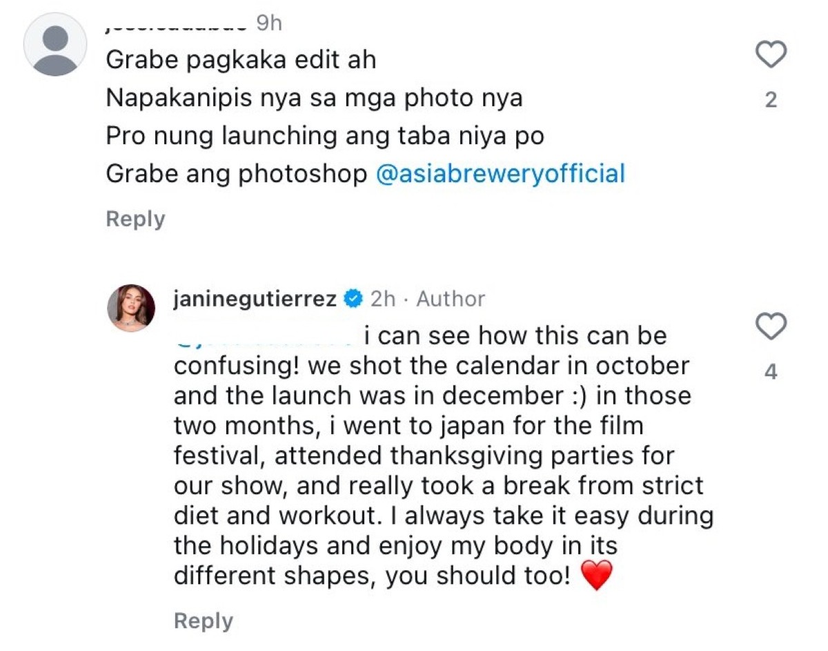 Photo courtesy: Screenshot from Janine Gutierrez (IG) via Fashion Pulis (FB)