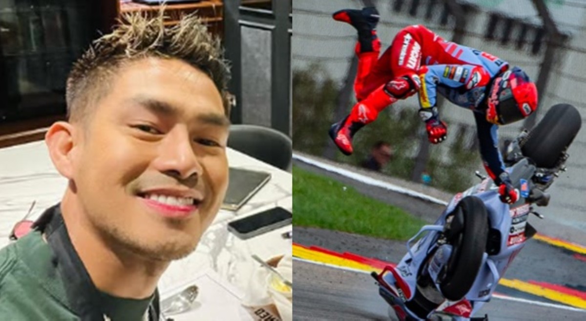 Ion Perez, tumilapon sa motor!
