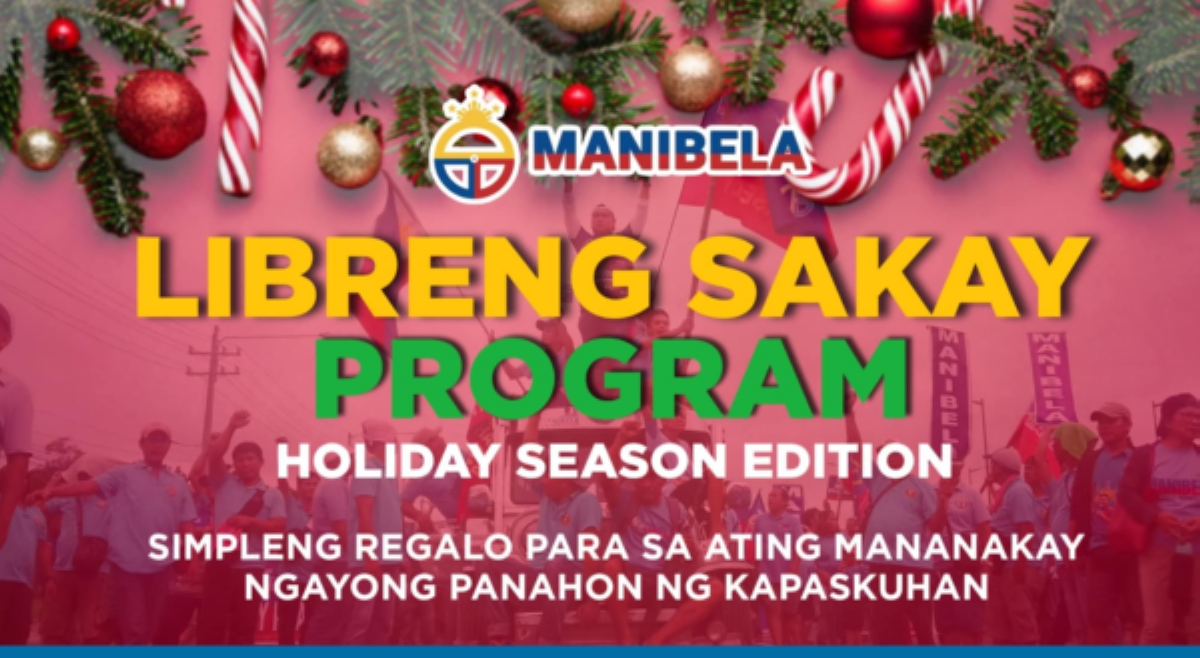 MANIBELA magkakasa ng libreng sakay sa Pasko at Bagong Taon