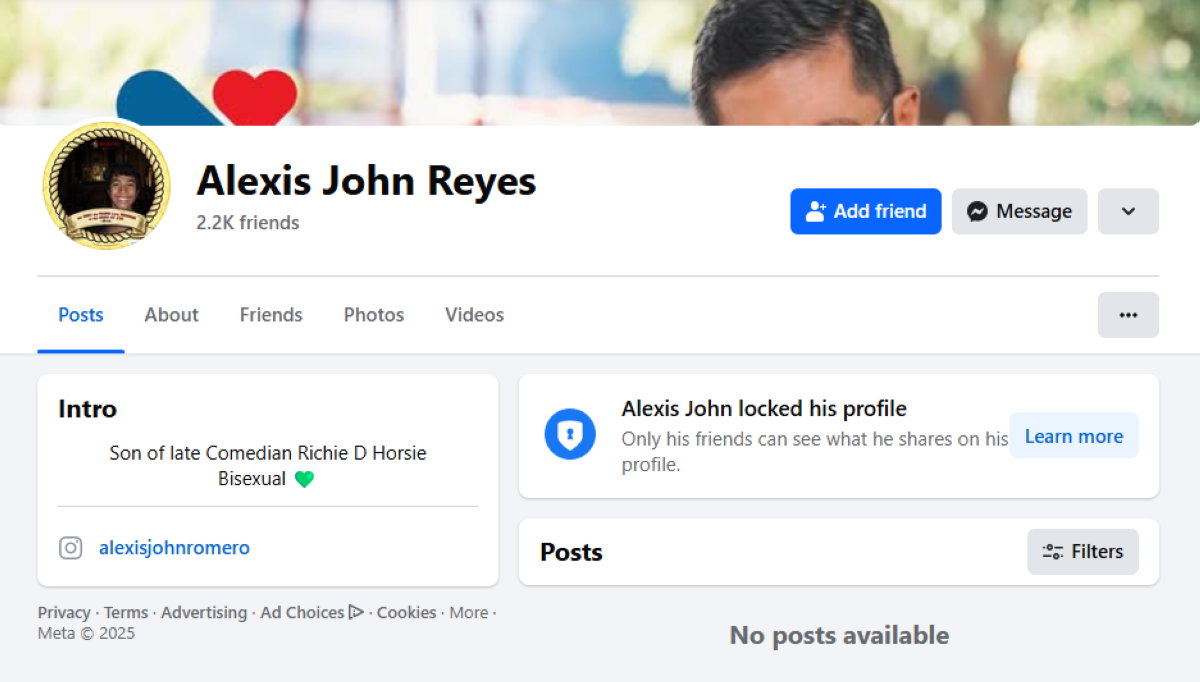 Photo courtesy: Screenshot from Alexis John Reyes (FB)