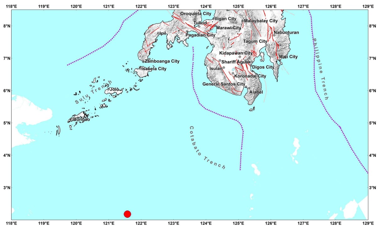 4.3-magnitude na lindol, tumama sa Tawi-tawi