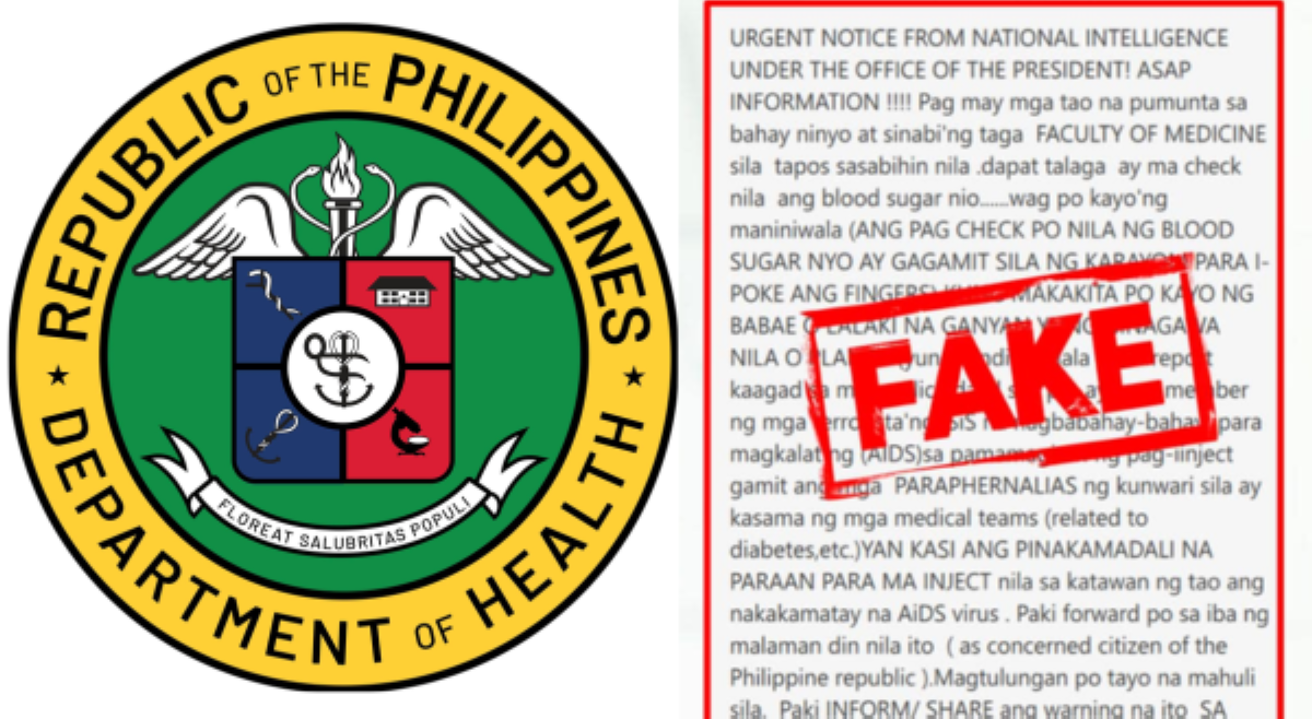 DOH, itinanggi kumakalat na ginagamit HIV-contaminated needles sa blood sugar tests